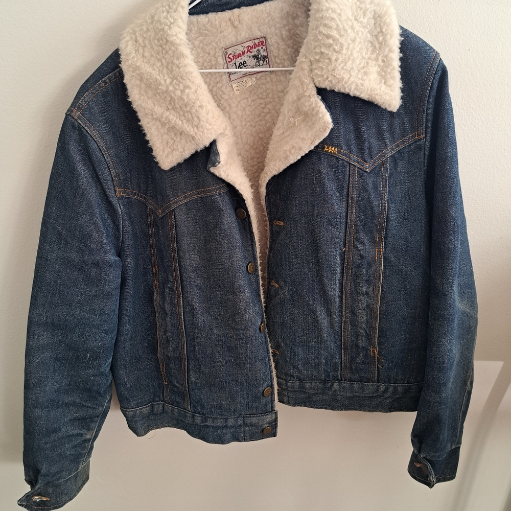 Vintage Lee Storm Rider Denim Sherpa Jacket